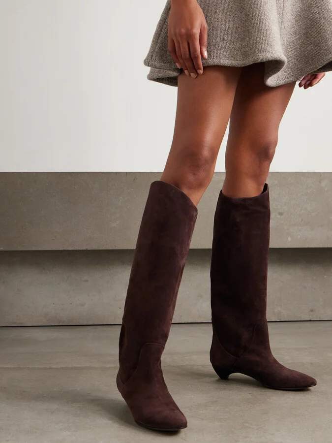 Le Monde Béryl - Allegra Suede Riding Boots - Brown - Image 2