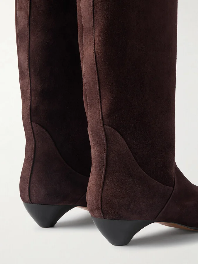 Le Monde Béryl - Allegra Suede Riding Boots - Brown - Image 4