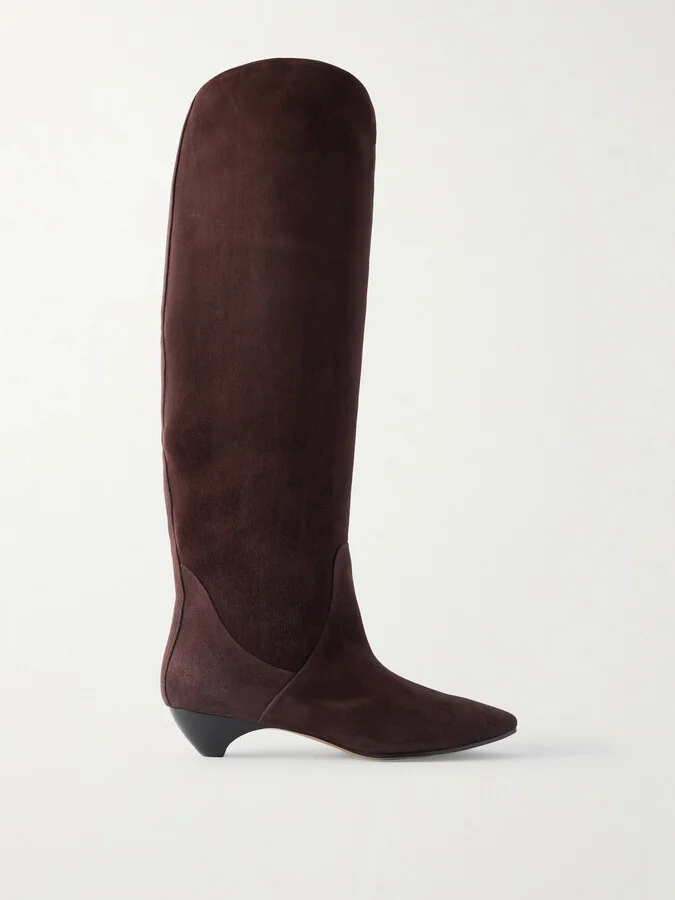 Le Monde Béryl - Allegra Suede Riding Boots - Brown