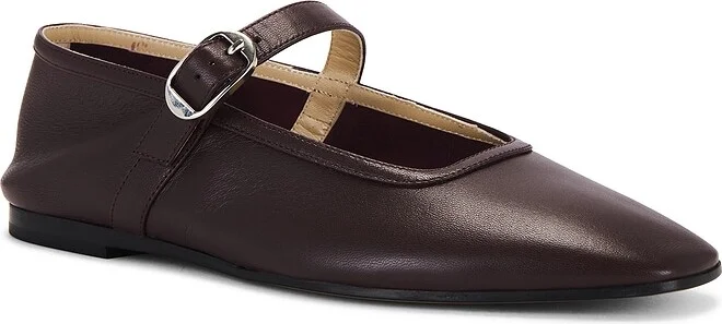 LE MONDE BÉRYL Ballet Leather Mary Jane in Brown - Image 2