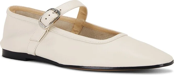 LE MONDE BÉRYL Ballet Leather Mary Jane in Cream - Image 2
