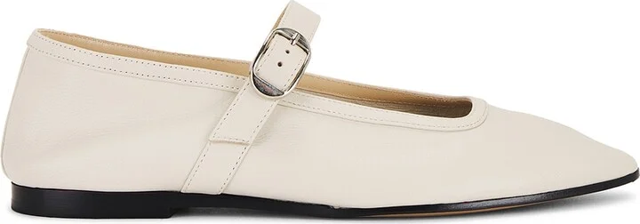 LE MONDE BÉRYL Ballet Leather Mary Jane in Cream