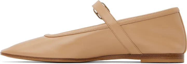 Le Monde Beryl Beige Ballet Mary Jane Ballerina Flats - Image 3
