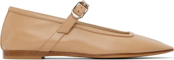 Le Monde Beryl Beige Ballet Mary Jane Ballerina Flats