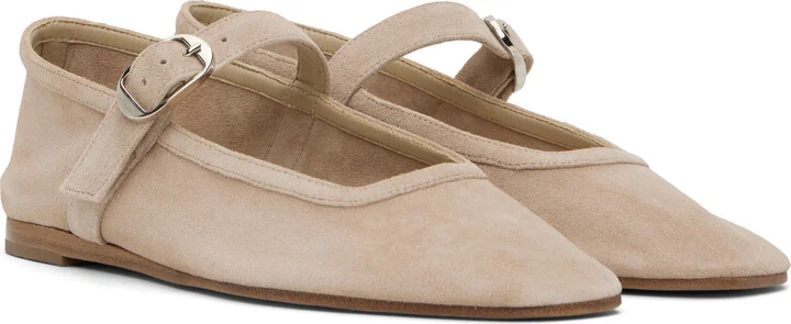 Le Monde Beryl Beige Mary Jane Ballerina Flats - Image 4
