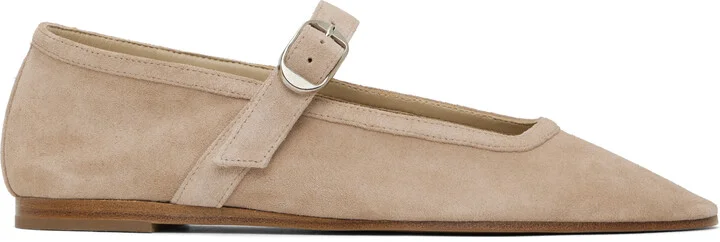 Le Monde Beryl Beige Mary Jane Ballerina Flats
