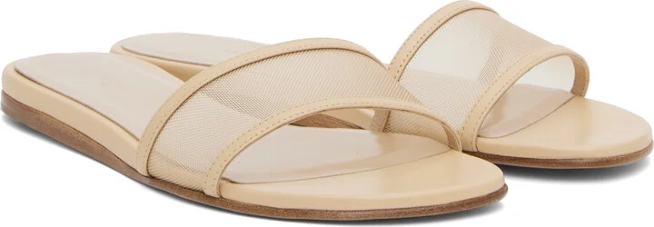 Le Monde Beryl Beige Mesh Pool Sandals - Image 4