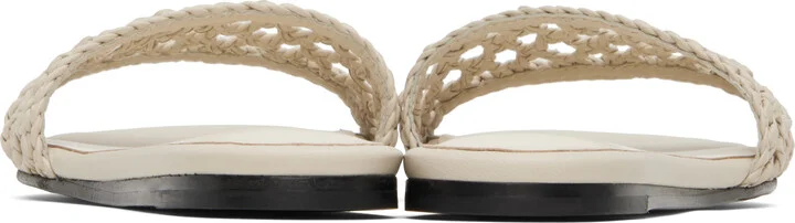 Le Monde Beryl Beige Woven Pool Slides - Image 2