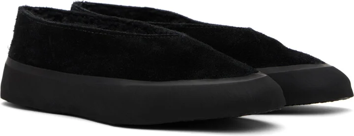 Le Monde Beryl Black Apres Sci Suede Shearling Loafers - Image 4