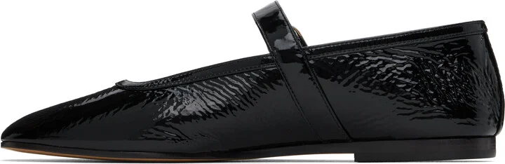 Le Monde Beryl Black Ballet Mary Jane Ballerina Flats - Image 3