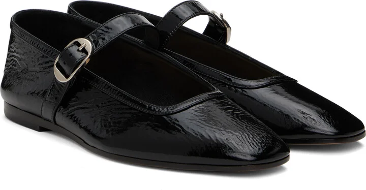 Le Monde Beryl Black Ballet Mary Jane Ballerina Flats - Image 4