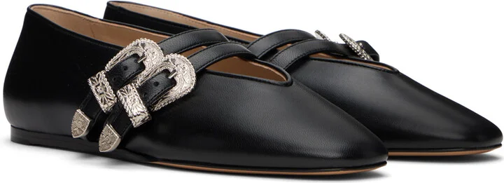 Le Monde Beryl Black Claudia Ballerina Flats - Image 4
