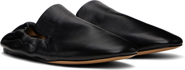 Le Monde Beryl Black Leather Loafers - Image 4
