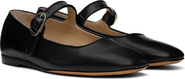 Le Monde Beryl Black Mary-Jane Ballerina Flats - Image 4