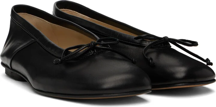 Le Monde Beryl Black Mica Ballerina Flats - Image 4