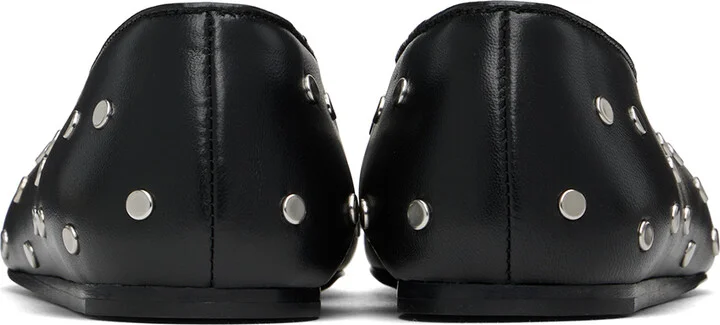 Le Monde Beryl Black Studded Regency Ballerina Flats - Image 2