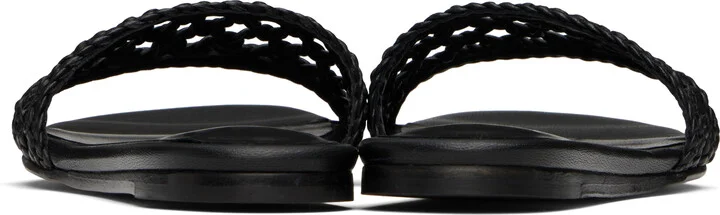 Le Monde Beryl Black Woven Pool Slides - Image 2