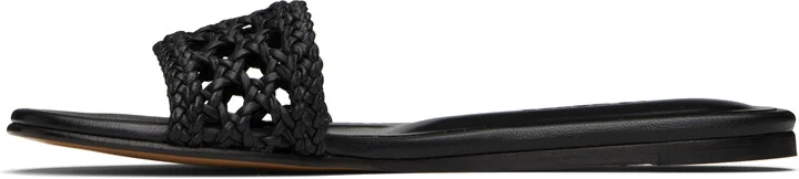 Le Monde Beryl Black Woven Pool Slides - Image 3