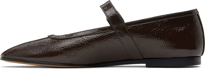 Le Monde Beryl Brown Ballet Mary Jane Ballerina Flats - Image 3
