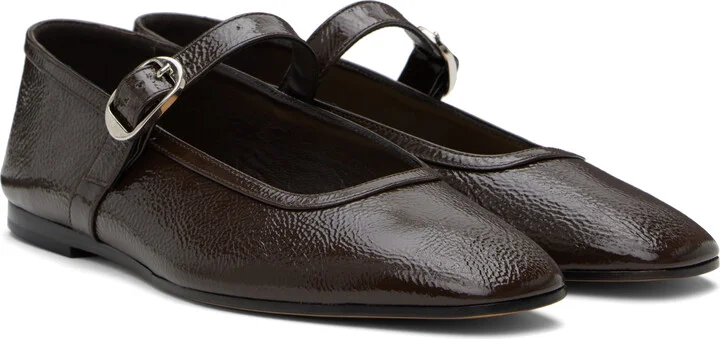 Le Monde Beryl Brown Ballet Mary Jane Ballerina Flats - Image 4