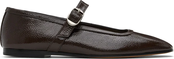 Le Monde Beryl Brown Ballet Mary Jane Ballerina Flats
