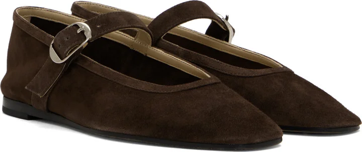 Le Monde Beryl Brown Mary Jane Ballerina Flats - Image 4