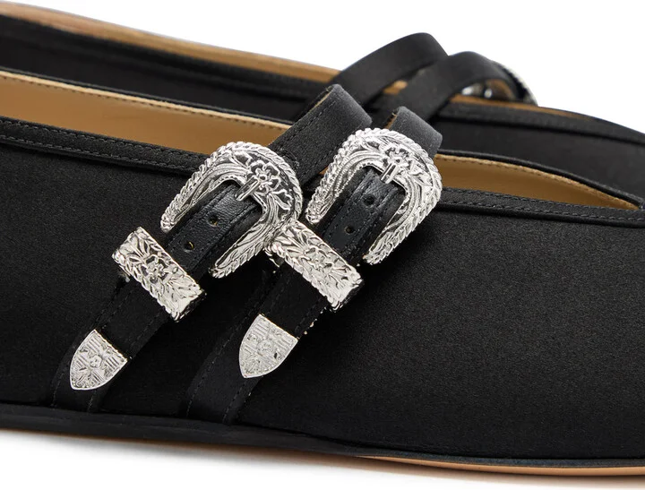 LE Monde Beryl Claudia Satin Ballet Flats - Image 4
