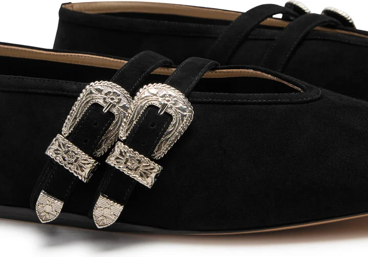 LE Monde Beryl Claudia Suede Ballet Flats - Image 4