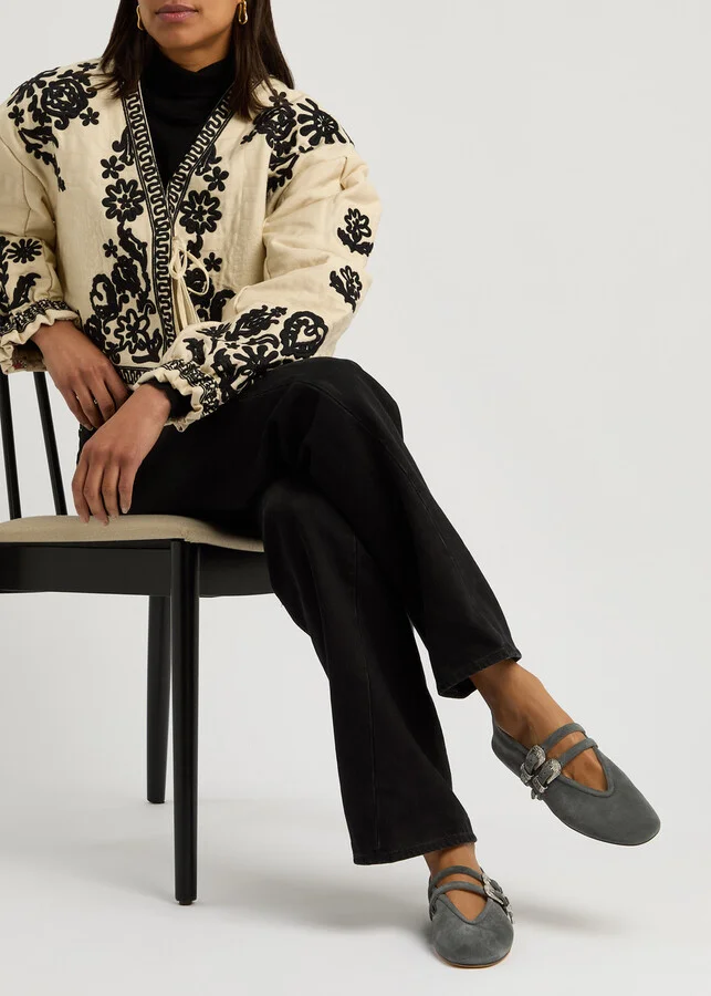 LE Monde Beryl Claudia Suede Ballet Flats - Image 5