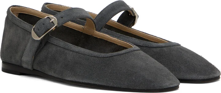 Le Monde Beryl Gray Mary Jane Ballerina Flats - Image 4