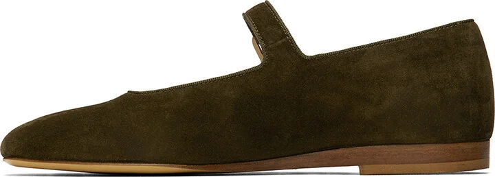 Le Monde Beryl Khaki Mary Jane Ballerina Flats - Image 3
