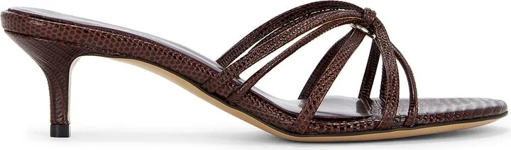 LE MONDE BÉRYL Kitten Heel Strappy 50 Sandal in Chocolate