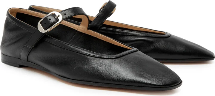 LE Monde Beryl Lea Mary Jane Leather Ballet Flats - Image 2