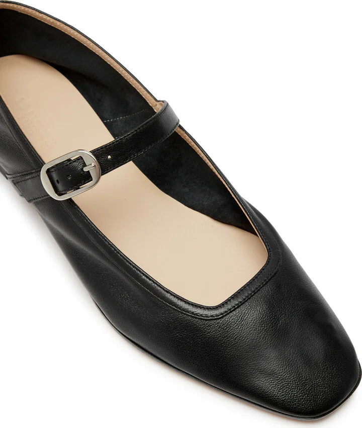 LE Monde Beryl Lea Mary Jane Leather Ballet Flats - Image 5