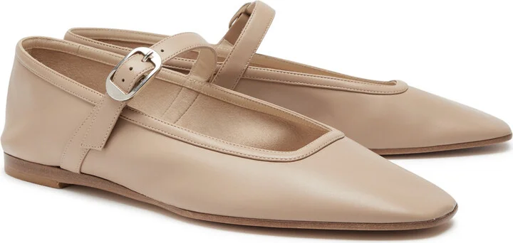 LE Monde Beryl Lea Mary Jane Leather Ballet Flats - Image 2