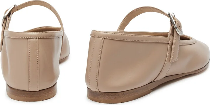LE Monde Beryl Lea Mary Jane Leather Ballet Flats - Image 4