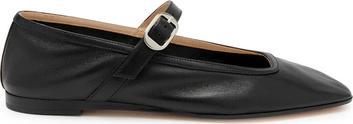 LE Monde Beryl Lea Mary Jane Leather Ballet Flats