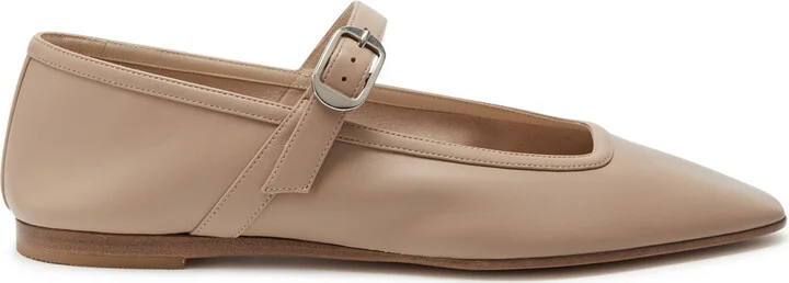 LE Monde Beryl Lea Mary Jane Leather Ballet Flats