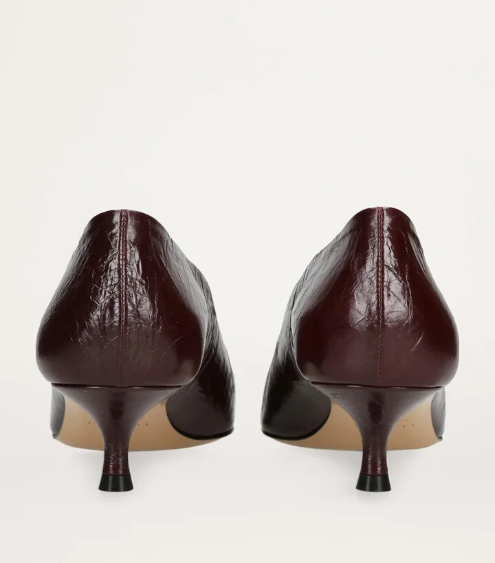 Le Monde Beryl Leather Babouche Kitten Heel 35 - Image 2