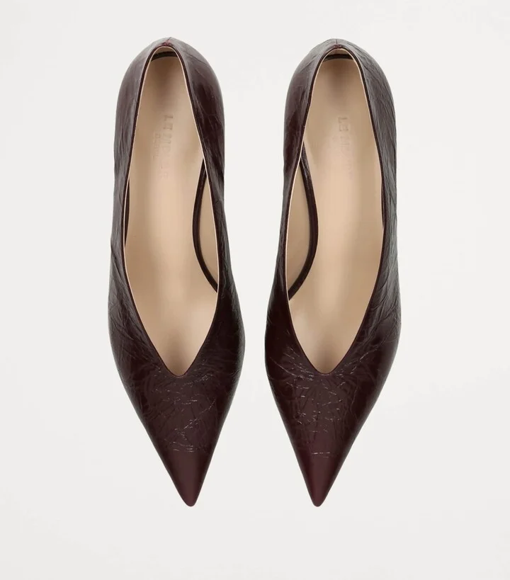 Le Monde Beryl Leather Babouche Kitten Heel 35 - Image 4