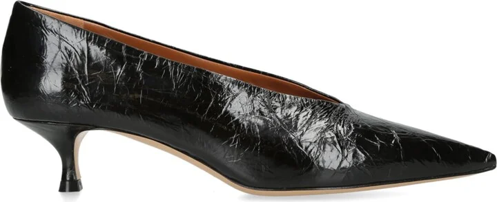 Le Monde Beryl Leather Babouche Kitten Heel 35