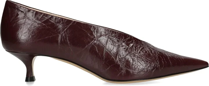 Le Monde Beryl Leather Babouche Kitten Heel 35