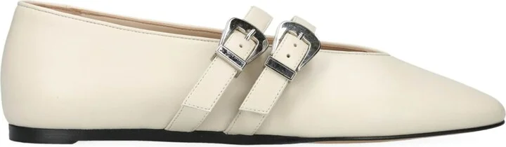 Le Monde Beryl Leather Buckle Claudia Ballet Flats