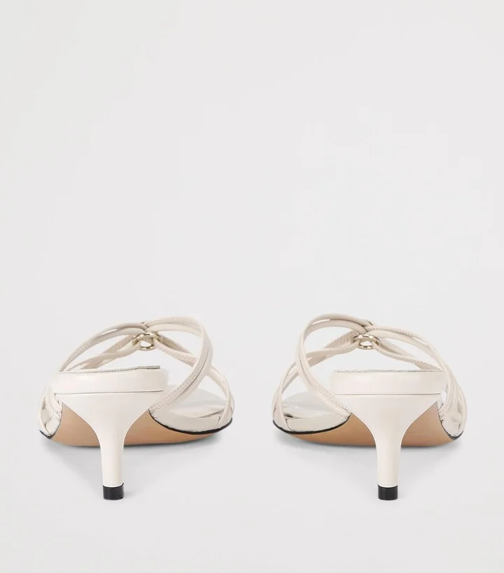 Le Monde Beryl Leather Kitten Heels 50 - Image 3