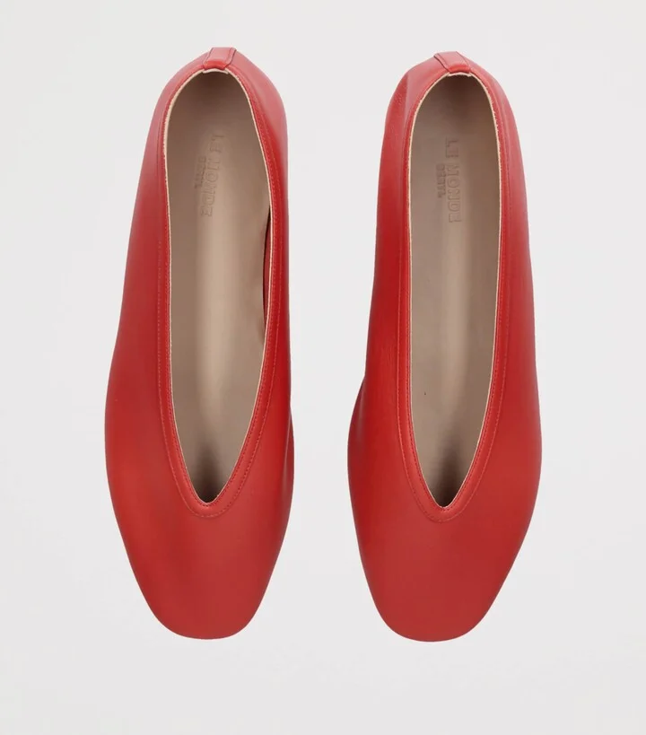 Le Monde Beryl Leather Luna Ballet Flats - Image 4