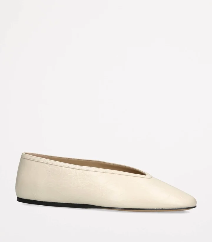 Le Monde Beryl Leather Luna Ballet Flats - Image 4