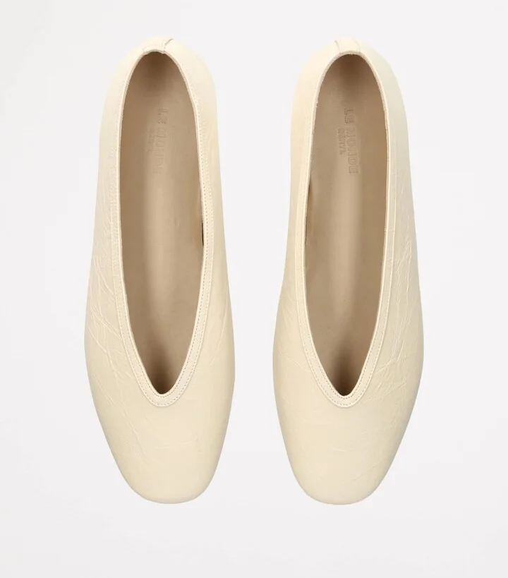 Le Monde Beryl Leather Luna Ballet Flats - Image 6