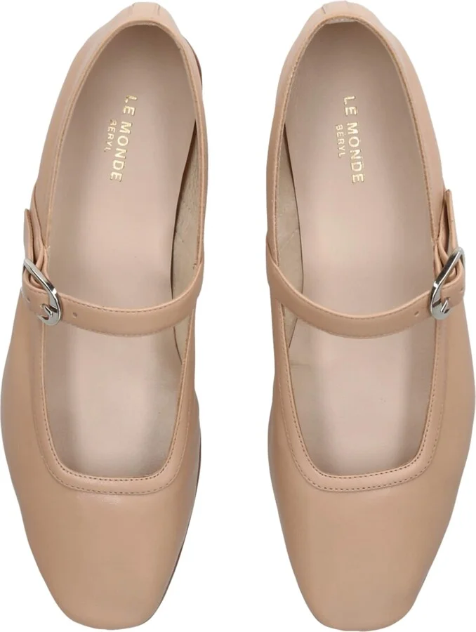 Le Monde Beryl Leather Mary Jane Ballet Flats - Image 6