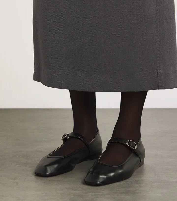 Le Monde Beryl Leather Mary Jane Ballet Flats - Image 2
