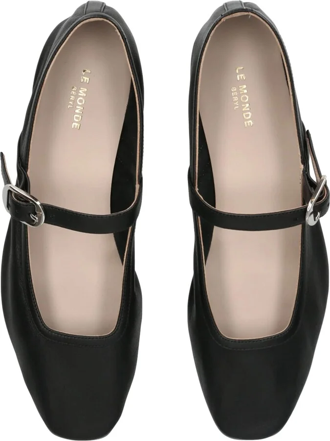 Le Monde Beryl Leather Mary Jane Ballet Flats - Image 6
